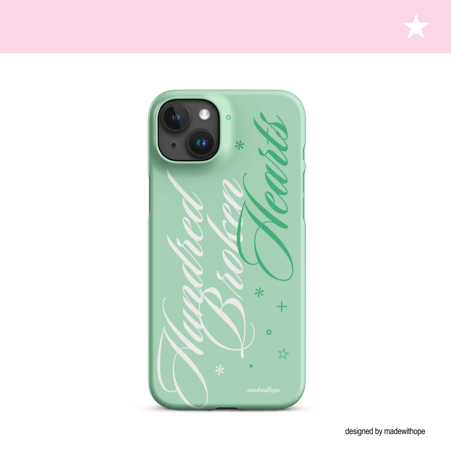 <madewithope | enhypen romance untold> hundred broken hearts hard shell phone case