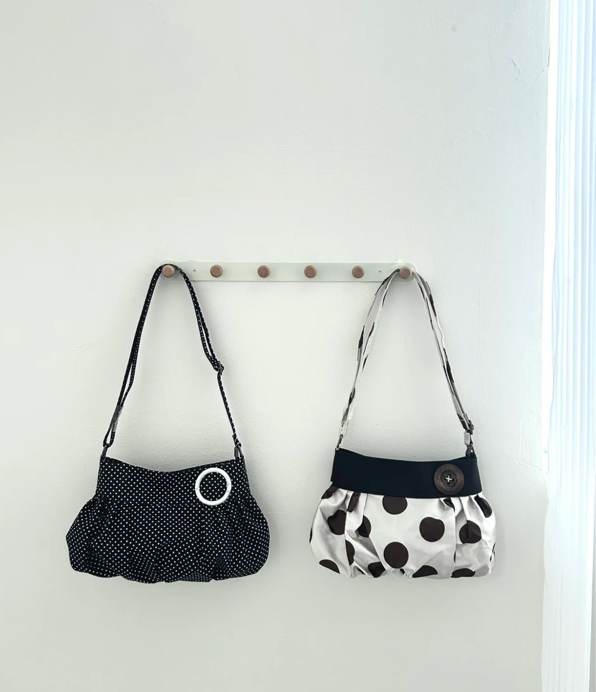 [cn | pre-order] polka dot bubble shoulder hobo bag