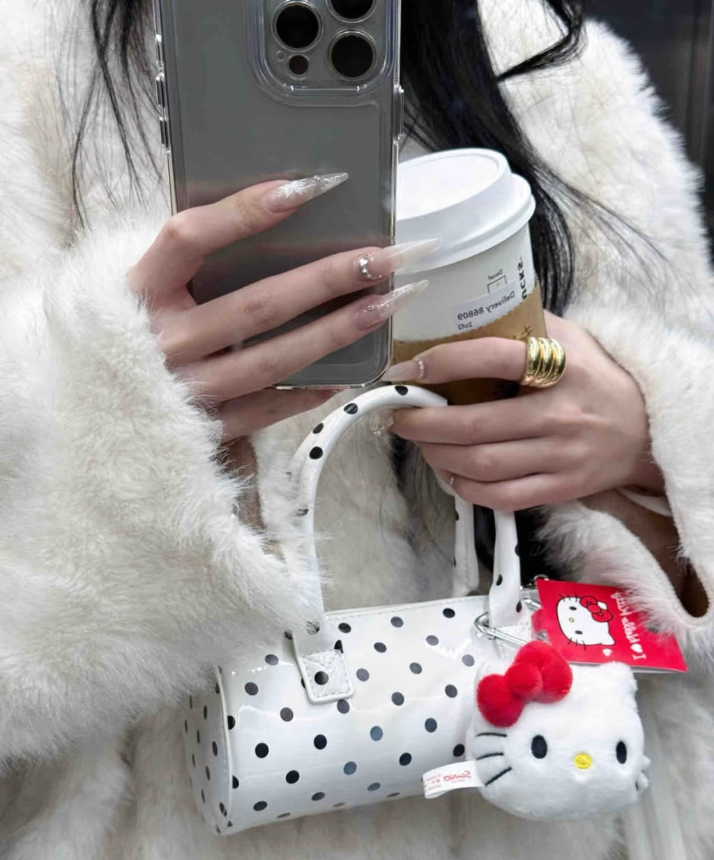 [cn | pre-order] luoluoroom polka dot cake hobo bag (mini)