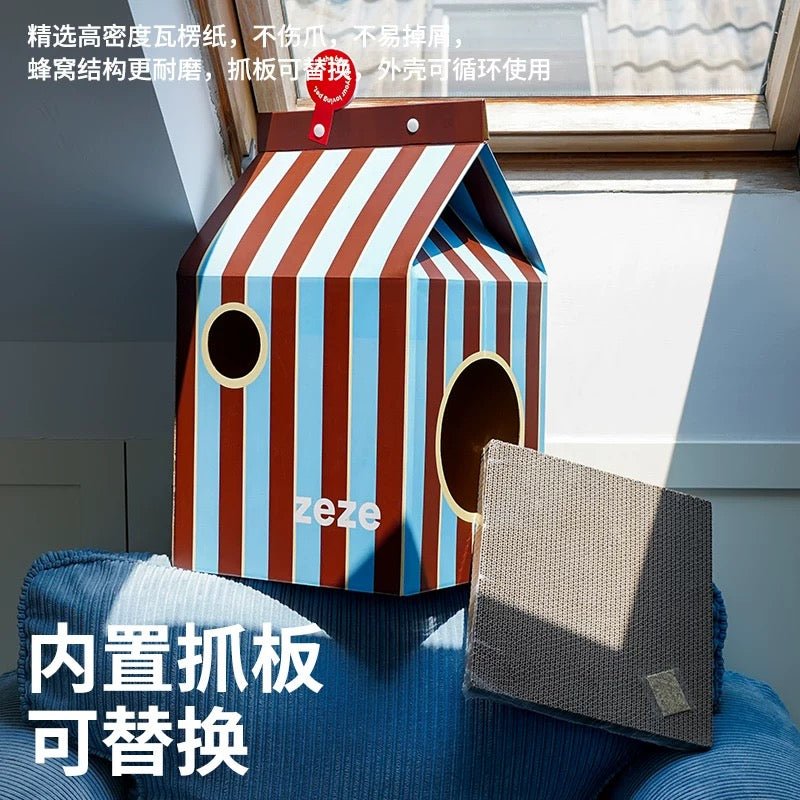 <pets | pre-order> [zeze] dream box house with scratch pad