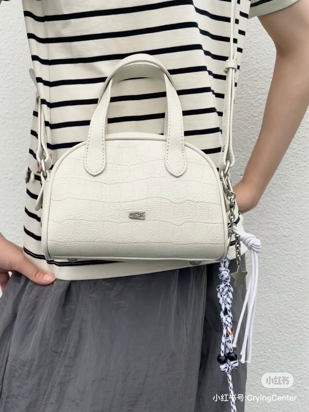 [cn | pre-order] crying center leather boston mini bag