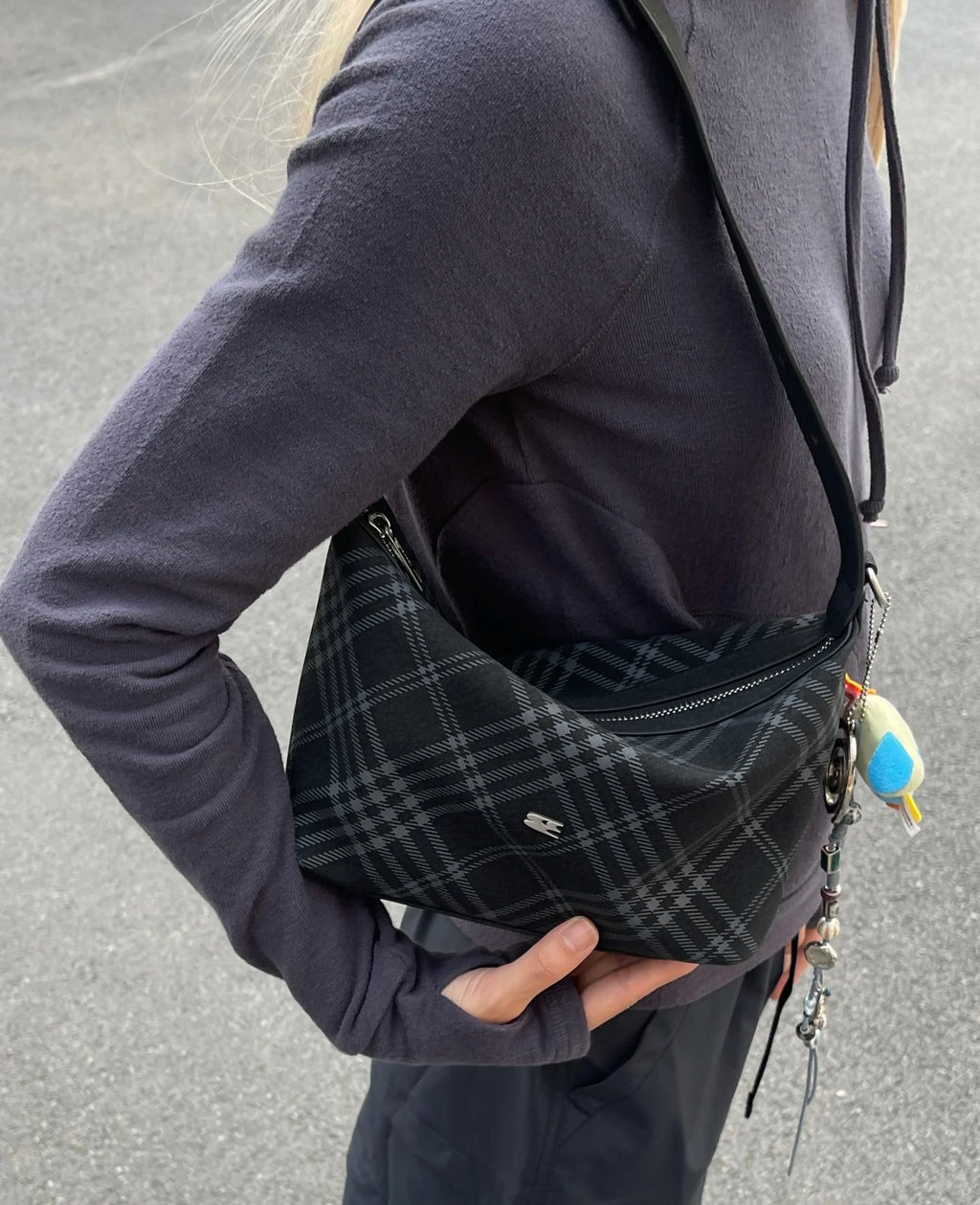 [cn | pre-order] crying center plaid hand bag