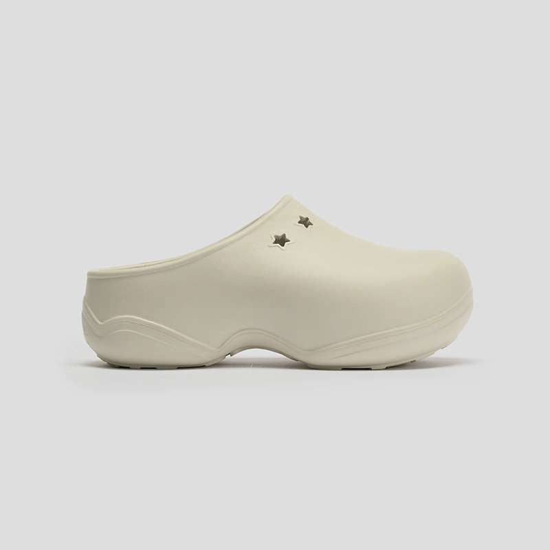 [cn | pre-order] goodbai goodees star fluffy clogs mules slip on shoes