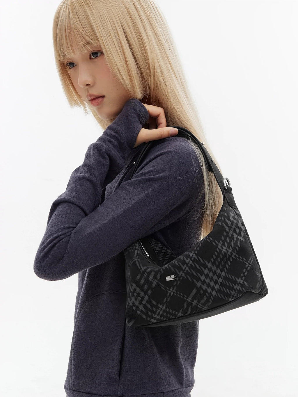 [cn | pre-order] crying center plaid hand bag