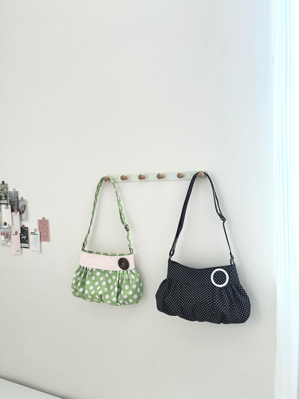 [cn | pre-order] polka dot bubble shoulder hobo bag