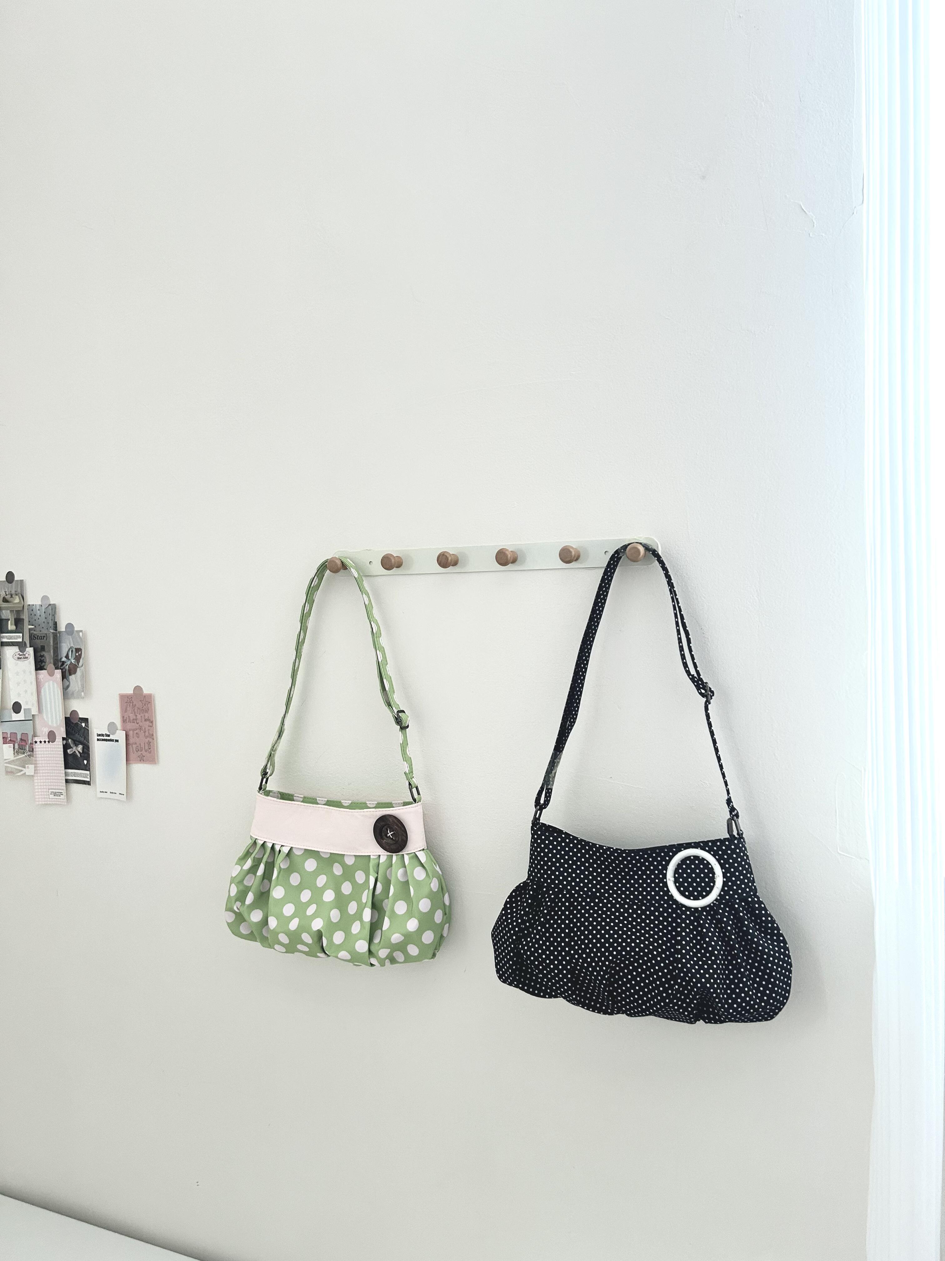 [cn | pre-order] polka dot bubble shoulder hobo bag
