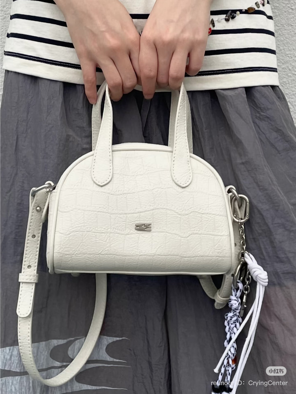 [cn | pre-order] crying center leather boston mini bag