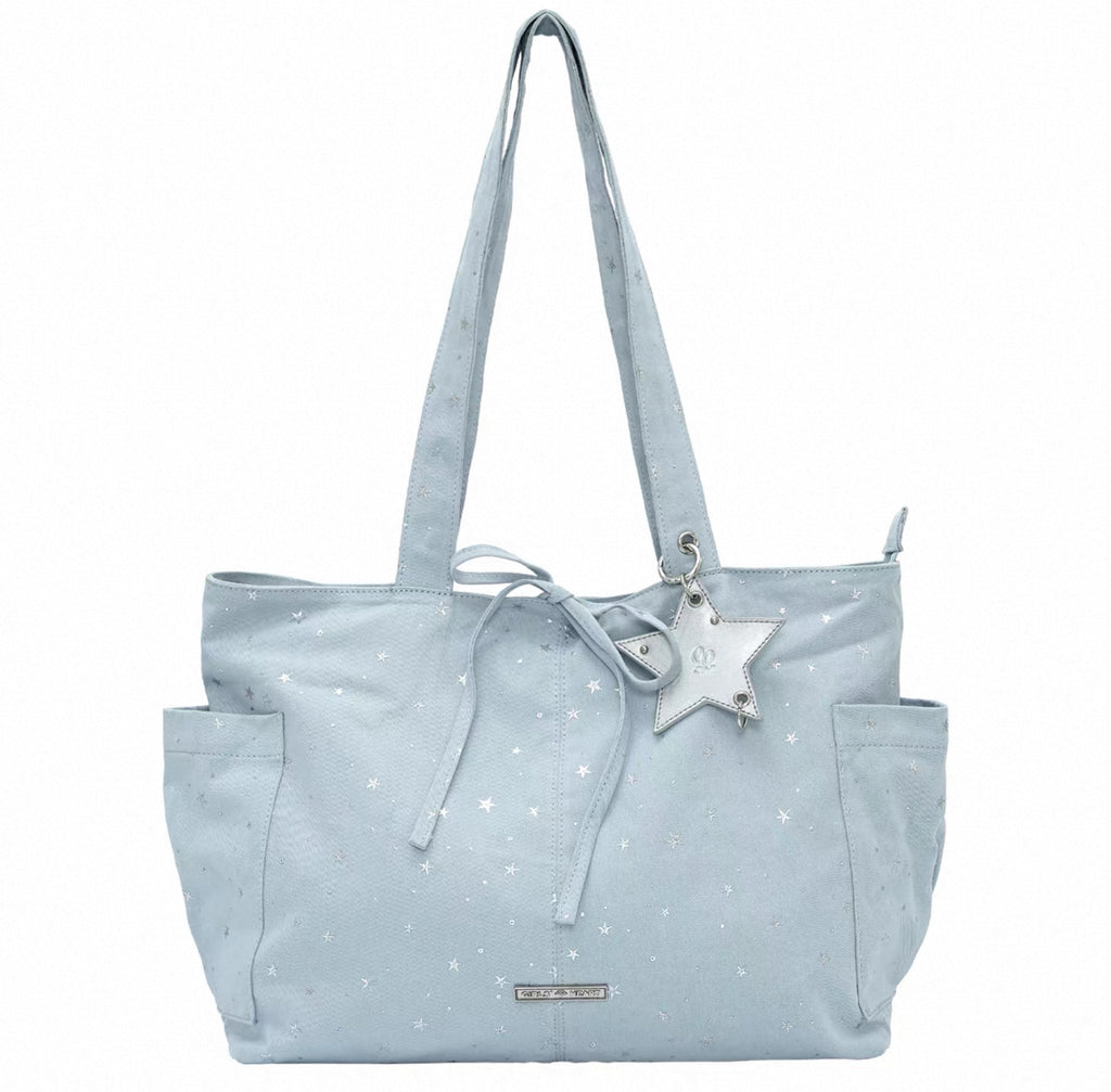 [cn | pre-order] girl's heart polka star canvas tote bag