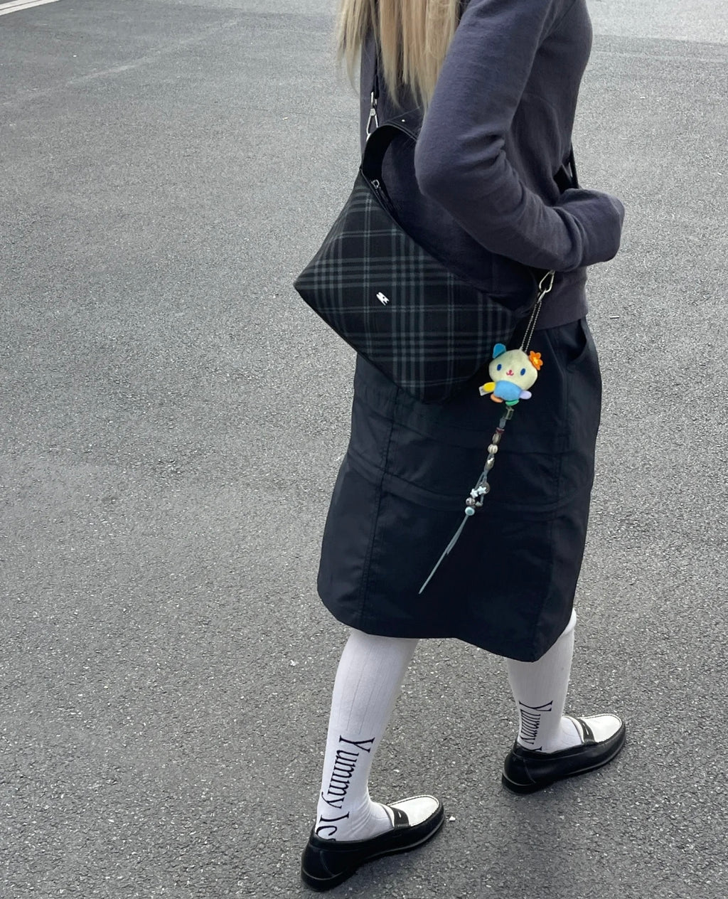 [cn | pre-order] crying center plaid hand bag