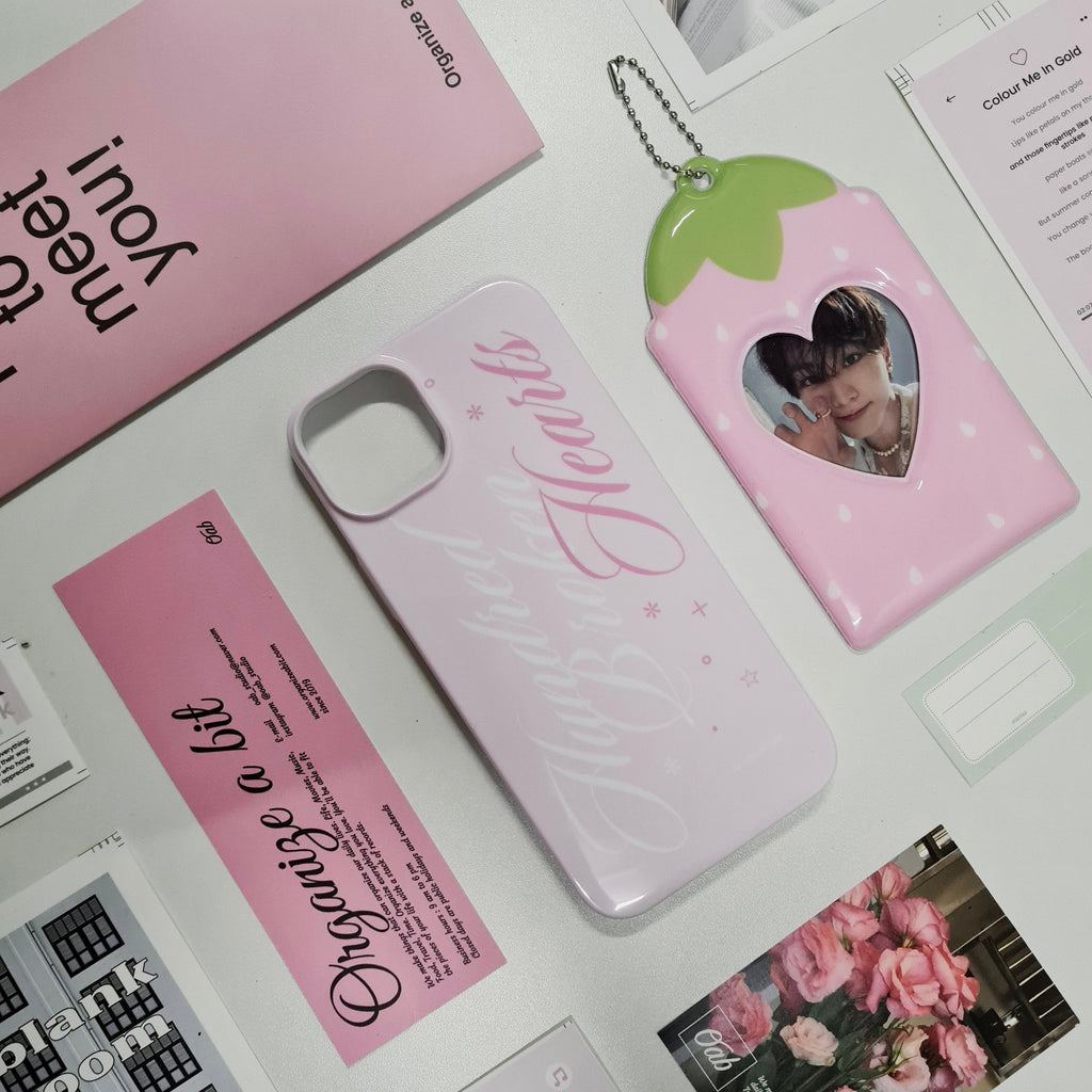 <madewithope | enhypen romance untold> hundred broken hearts hard shell phone case