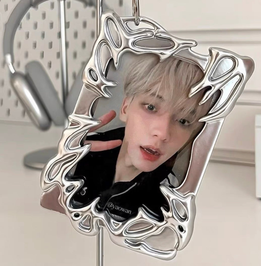 [cn | pre-order] chrome silver photocard holder