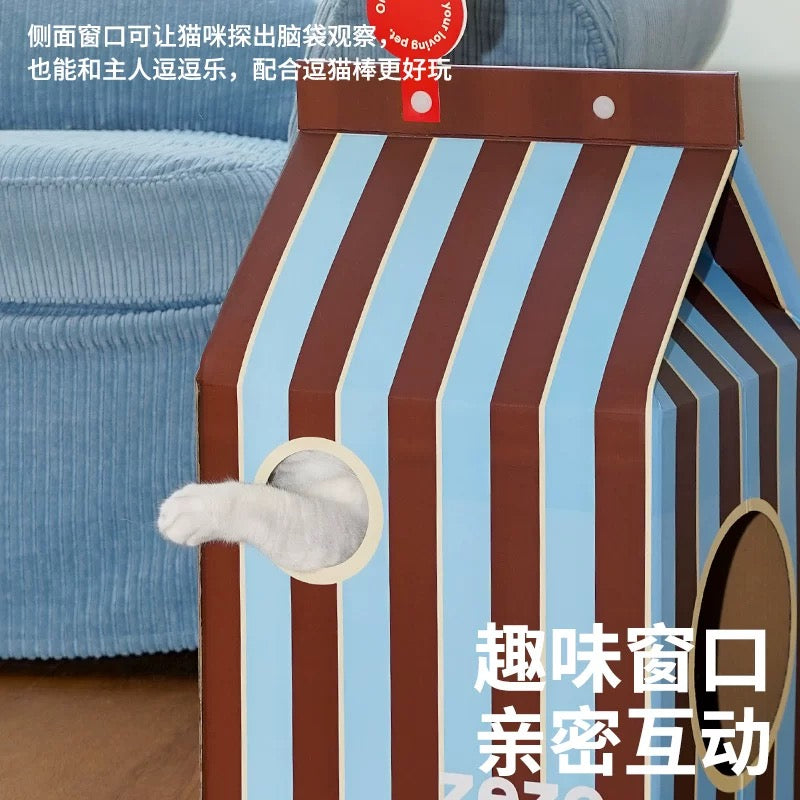 <pets | pre-order> [zeze] dream box house with scratch pad