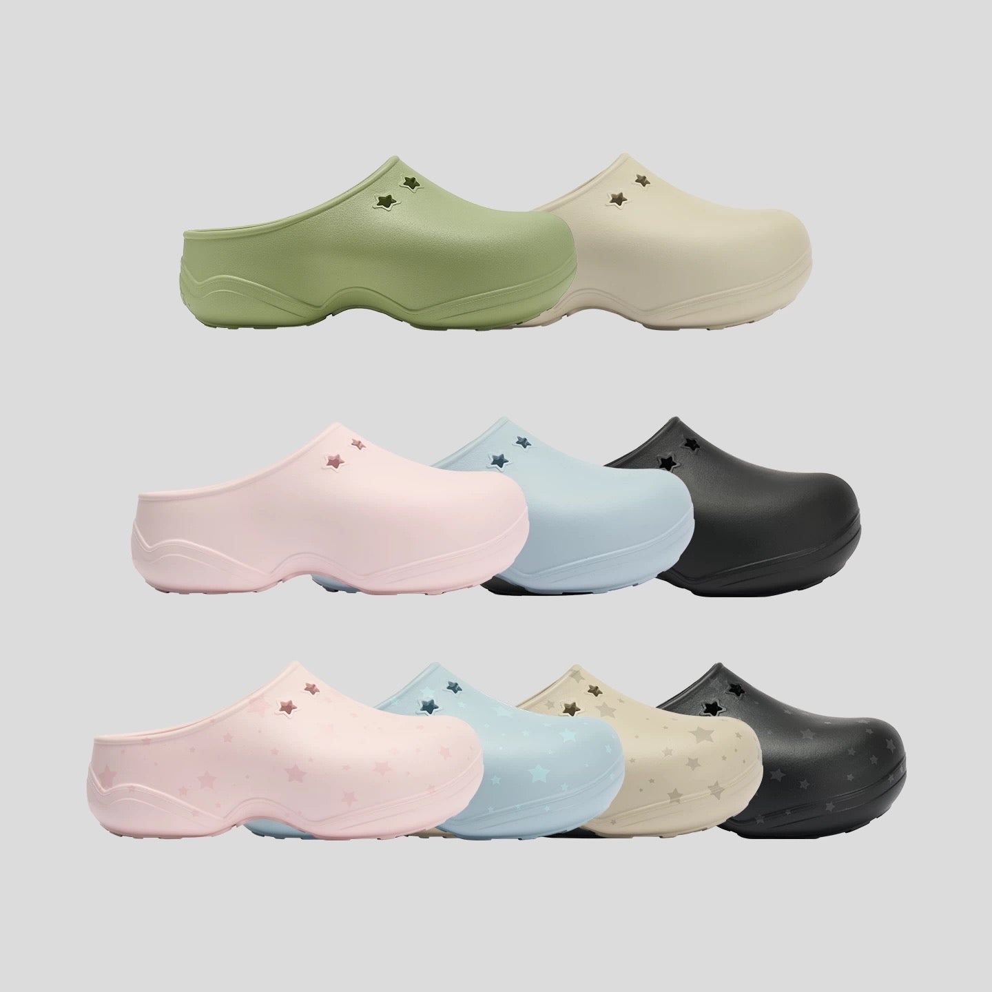 [cn | pre-order] goodbai goodees star fluffy clogs mules slip on shoes