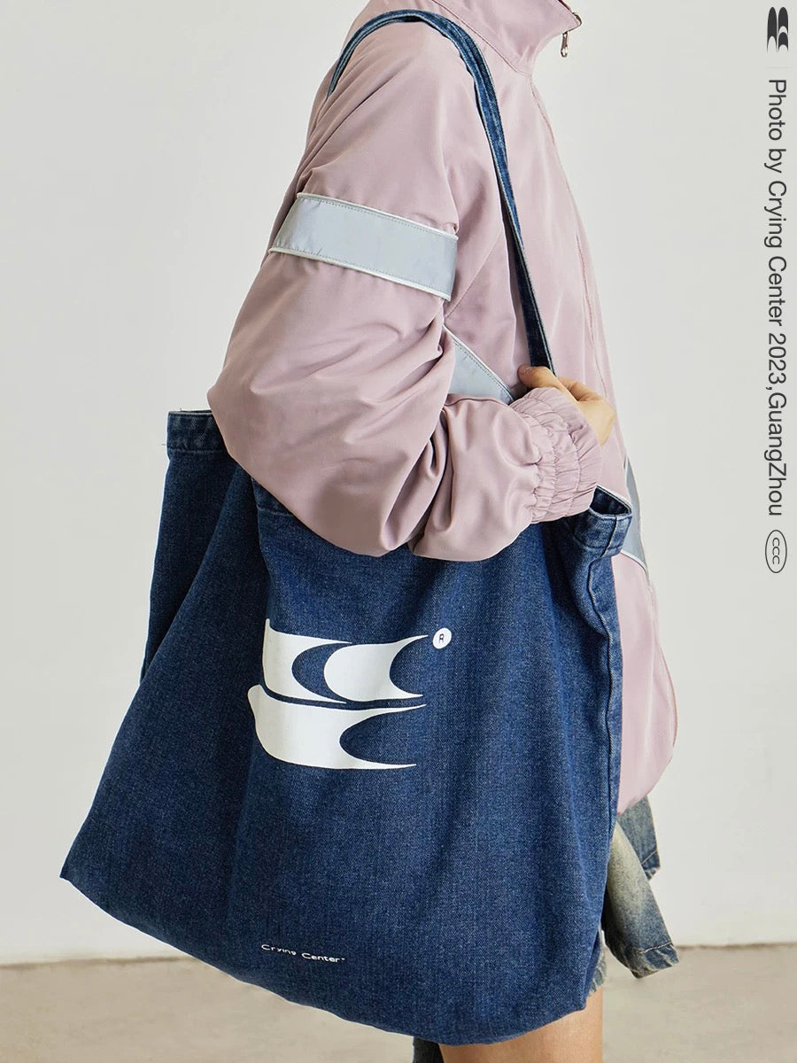 [cn | pre-order] crying center large logo tote bag