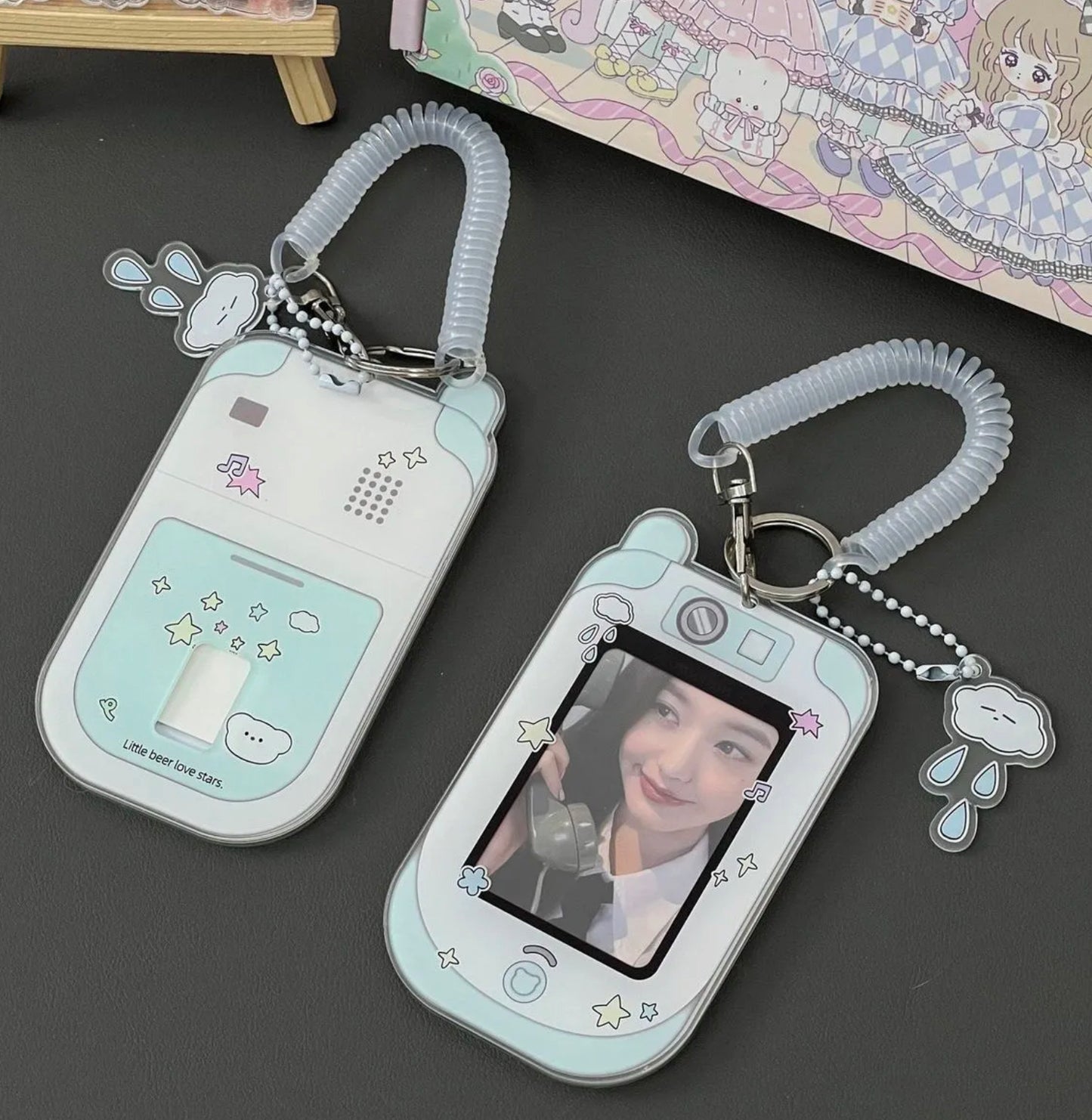 [cn | pre-order] flip phone and digicam acrylic photocard holder