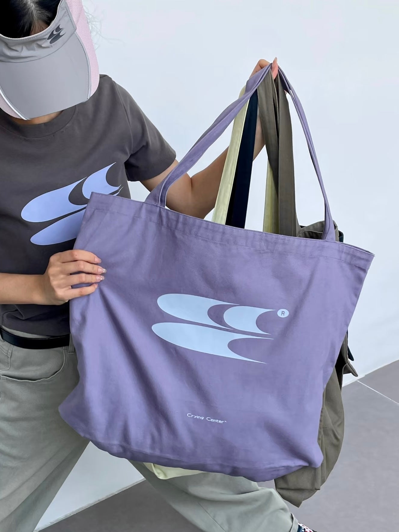 [cn | pre-order] crying center large logo tote bag