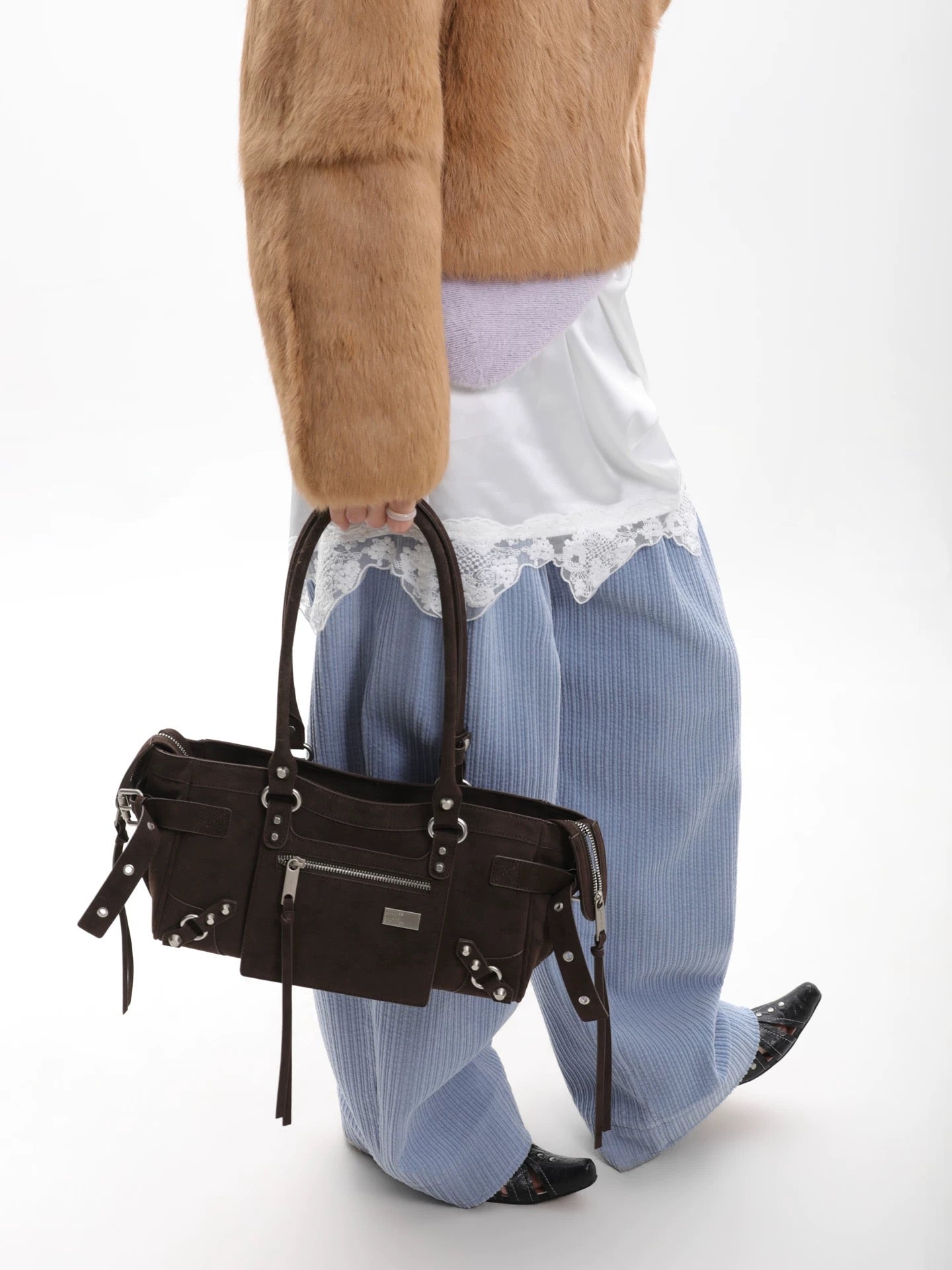 [cn | pre-order] jandress horricks rivet underarm motorcycle shoulder bag