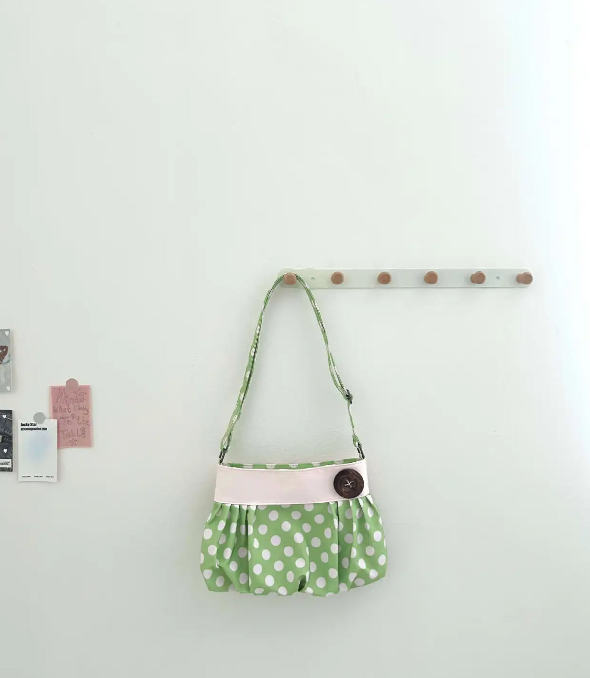 [cn | pre-order] polka dot bubble shoulder hobo bag