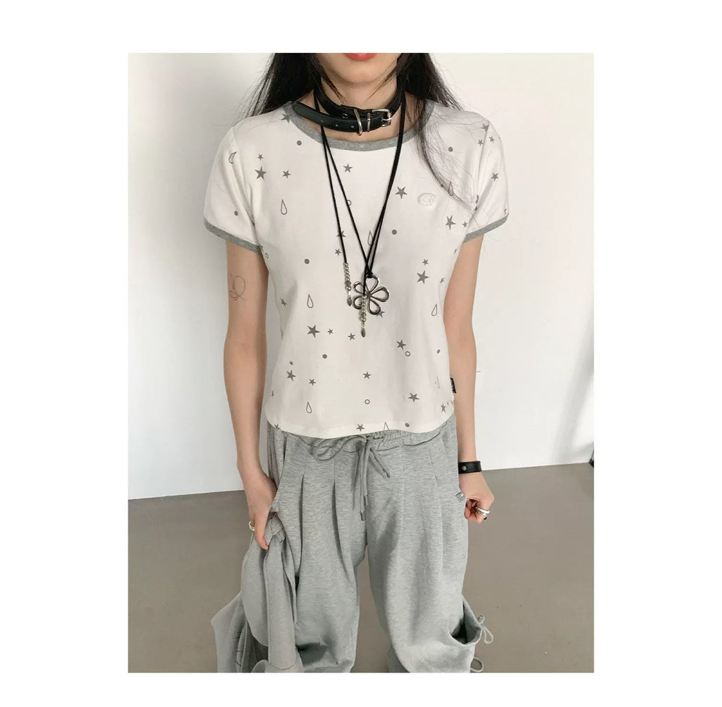 [innomood] tears star ringer tee