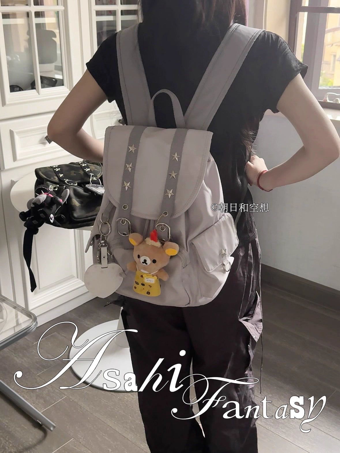 [cn | pre-order] asahi fantasy nylon canvas flap backpack