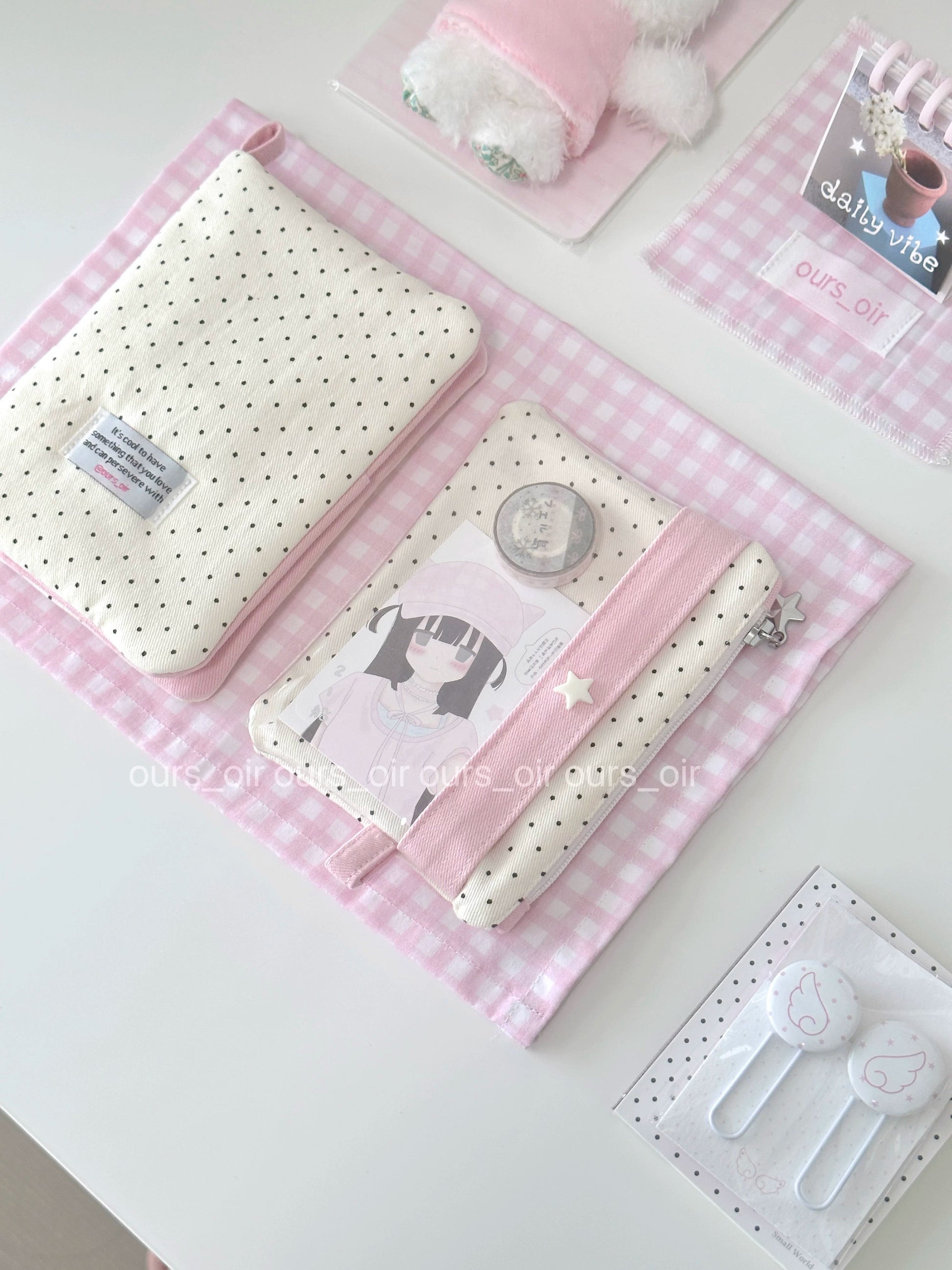 [cn | pre-order] ours_oir pattern pvc pouch