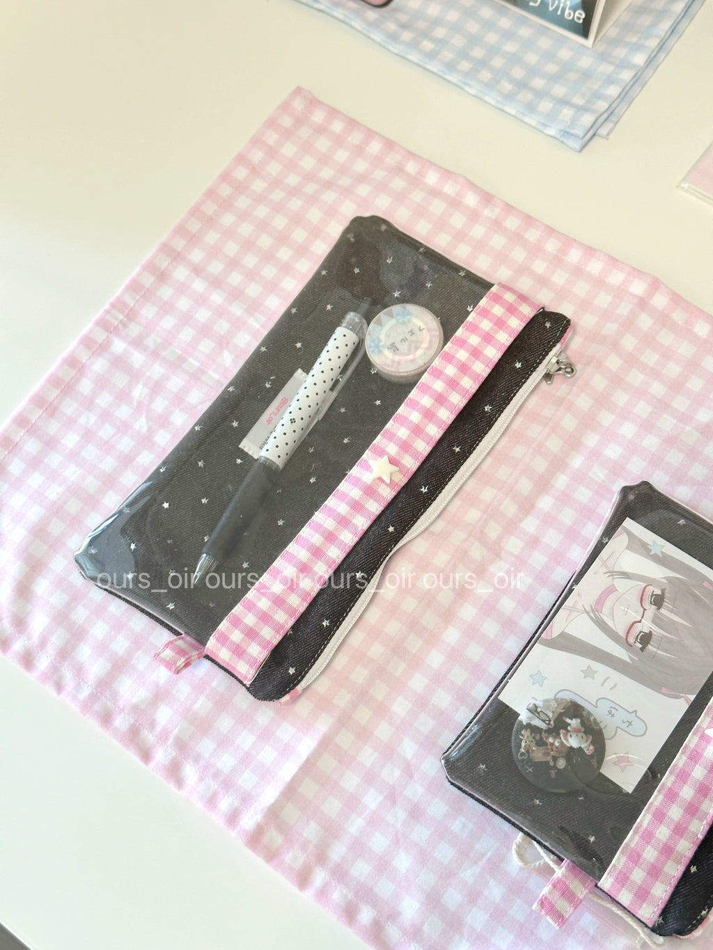 [cn | pre-order] ours_oir pattern pvc pouch
