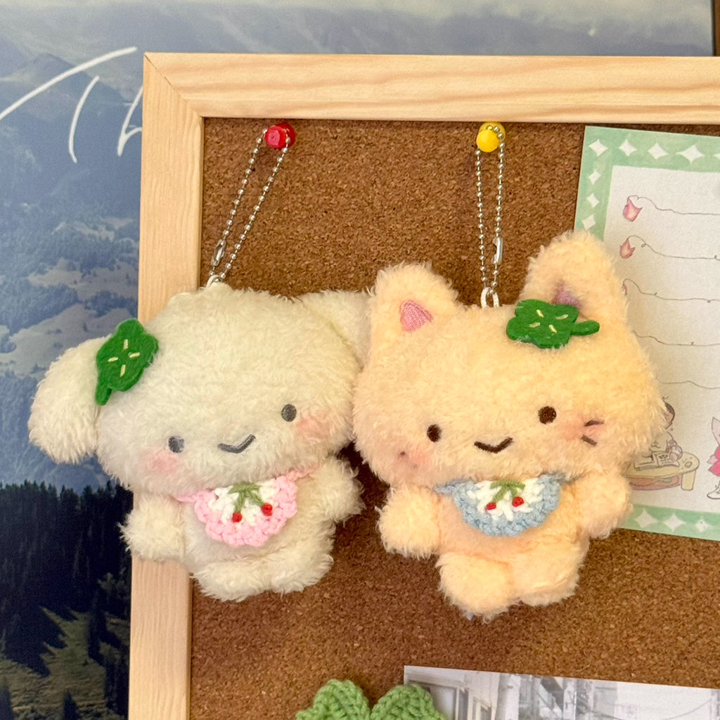 [cn | pre-order] nosleeppark lucky orange cat 10 cm plush keyring