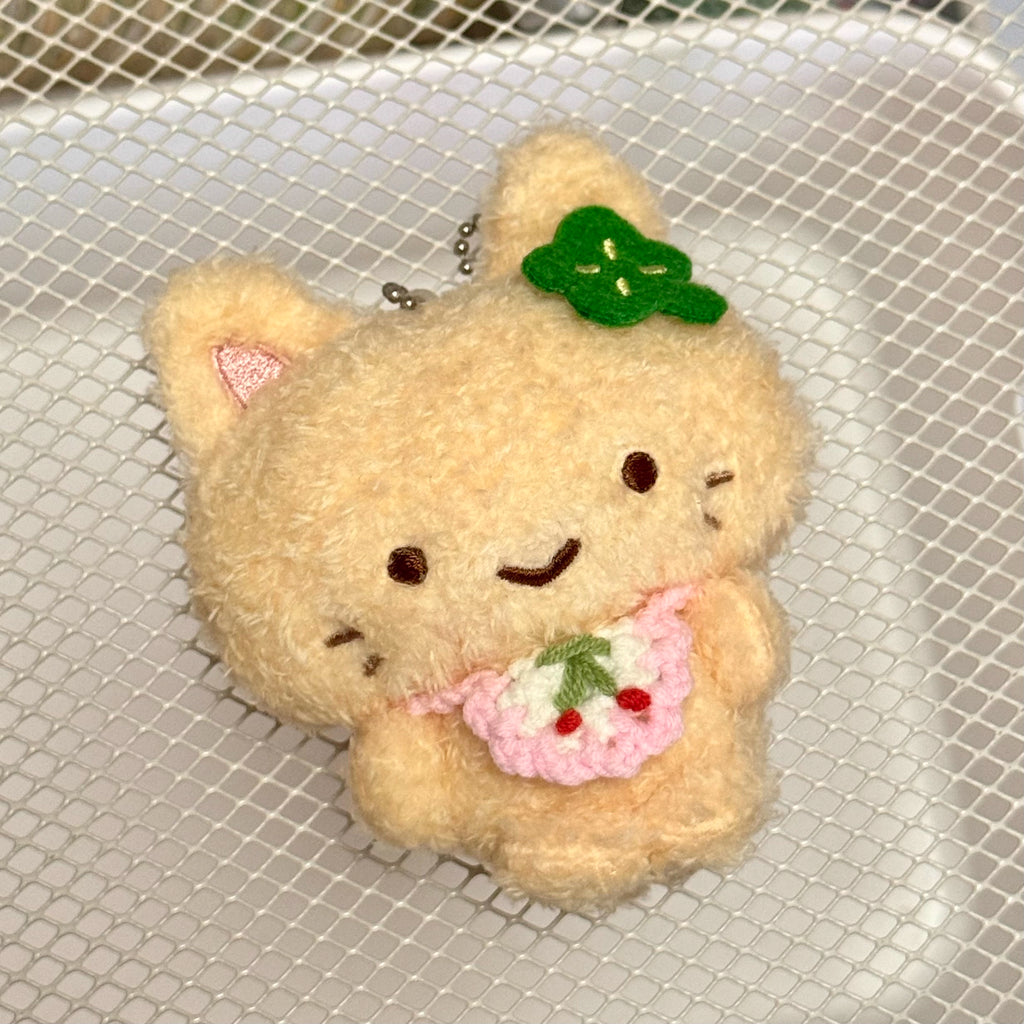 [cn | pre-order] nosleeppark lucky orange cat 10 cm plush keyring