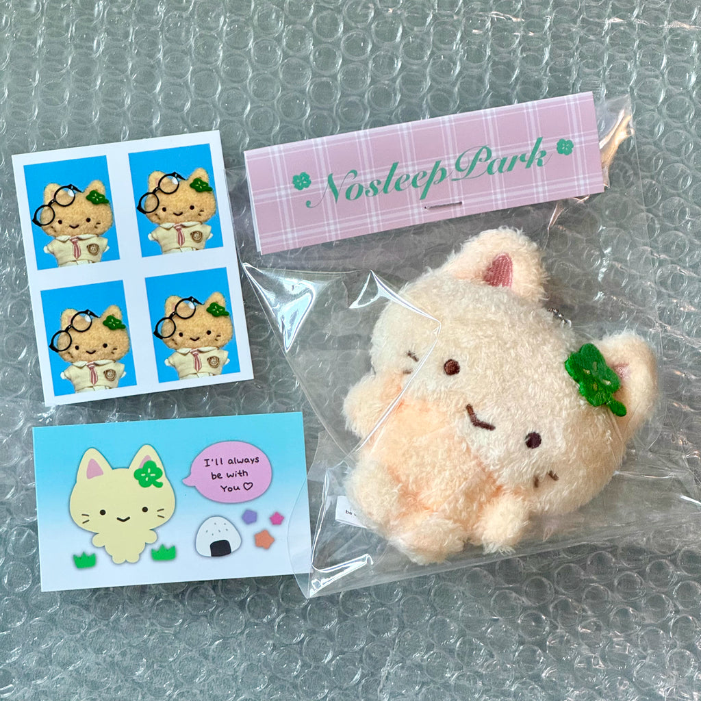 [cn | pre-order] nosleeppark lucky orange cat 10 cm plush keyring