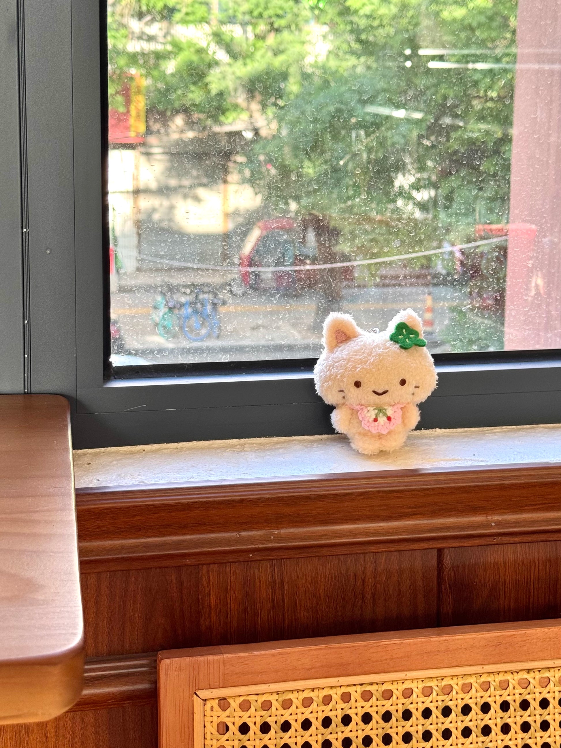 [cn | pre-order] nosleeppark lucky orange cat 10 cm plush keyring