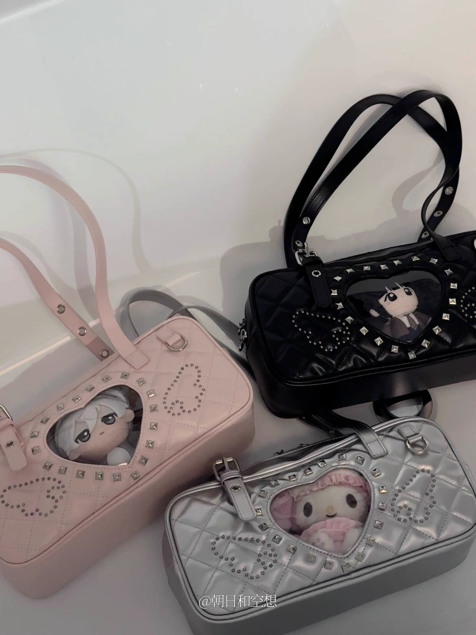 [cn | pre-order] asahi fantasy heart quilted ita shoulder bag