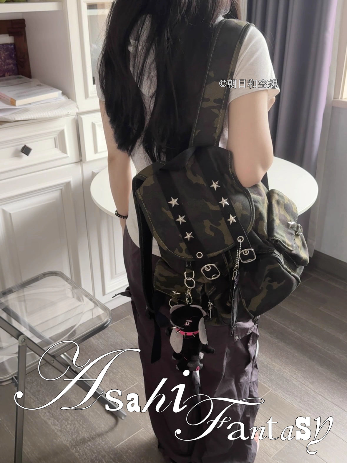 [cn | pre-order] asahi fantasy nylon canvas flap backpack