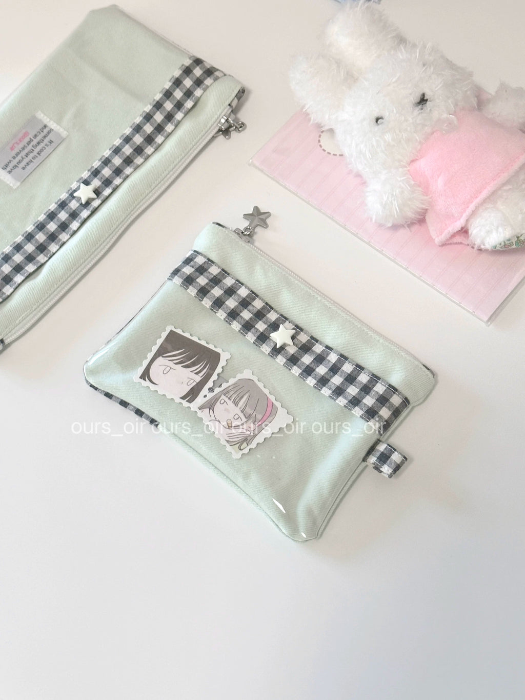 [cn | pre-order] ours_oir pattern pvc pouch