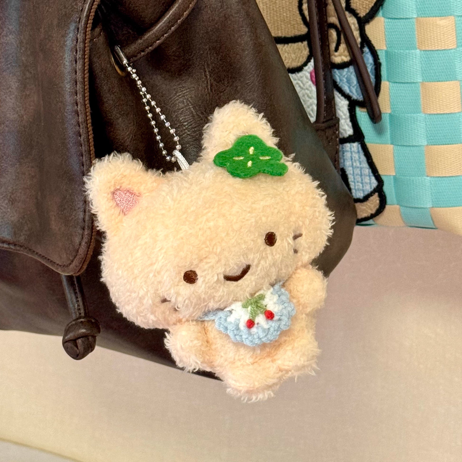 [cn | pre-order] nosleeppark lucky orange cat 10 cm plush keyring