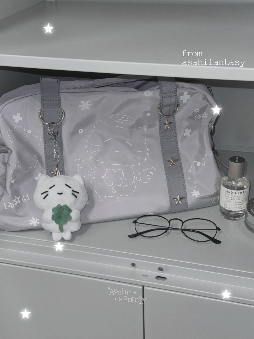 [cn | pre-order] asahi fantasy lucky clover kitty shoulder crossbody bag