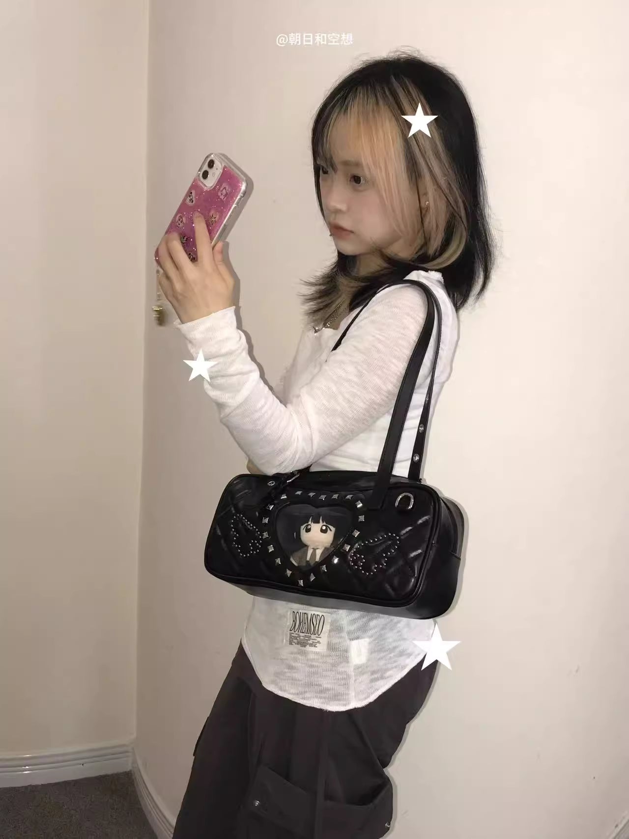 [cn | pre-order] asahi fantasy heart quilted ita shoulder bag