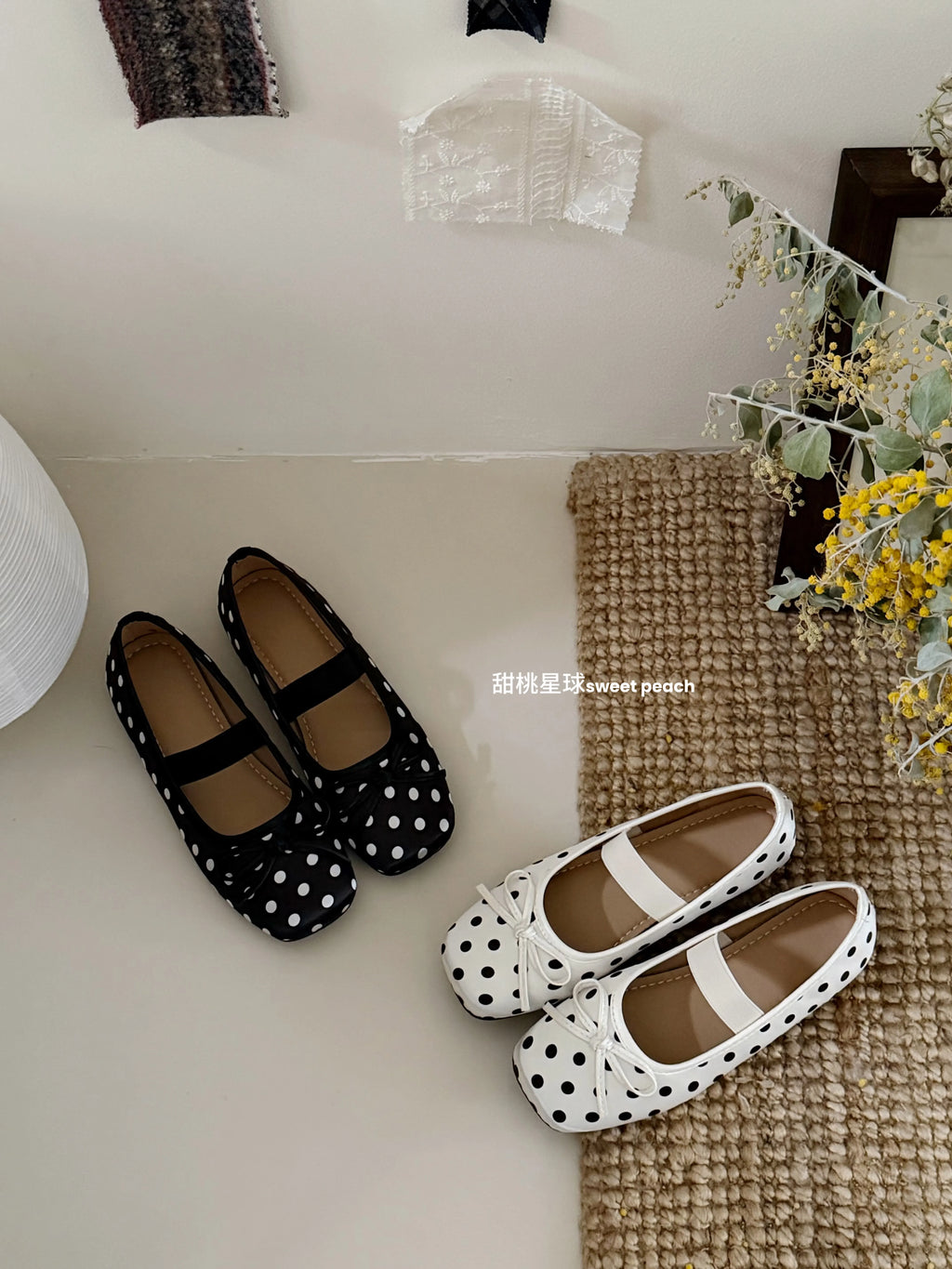 [cn | pre-order] polka dot mary janes shoes