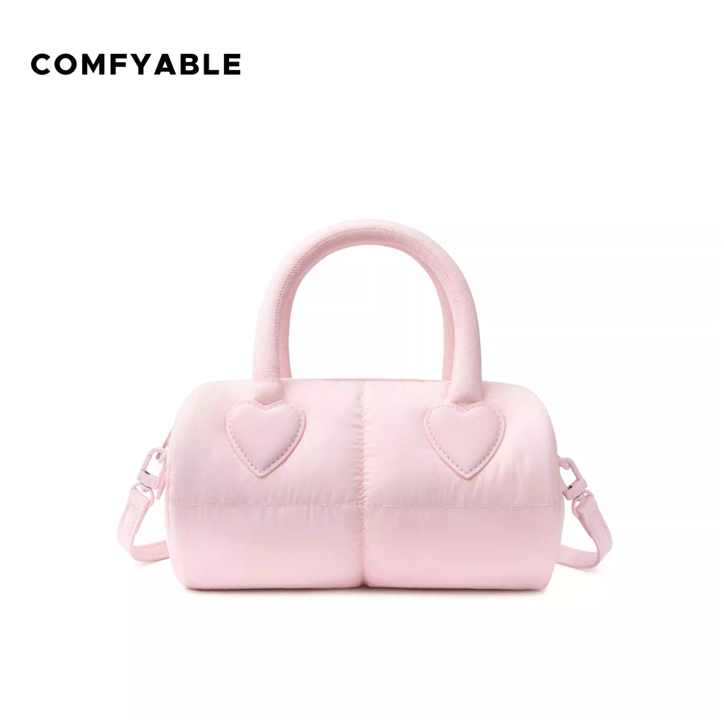 [cn | pre-order] comfyable puffy pillow heart crossbody top-handle bag