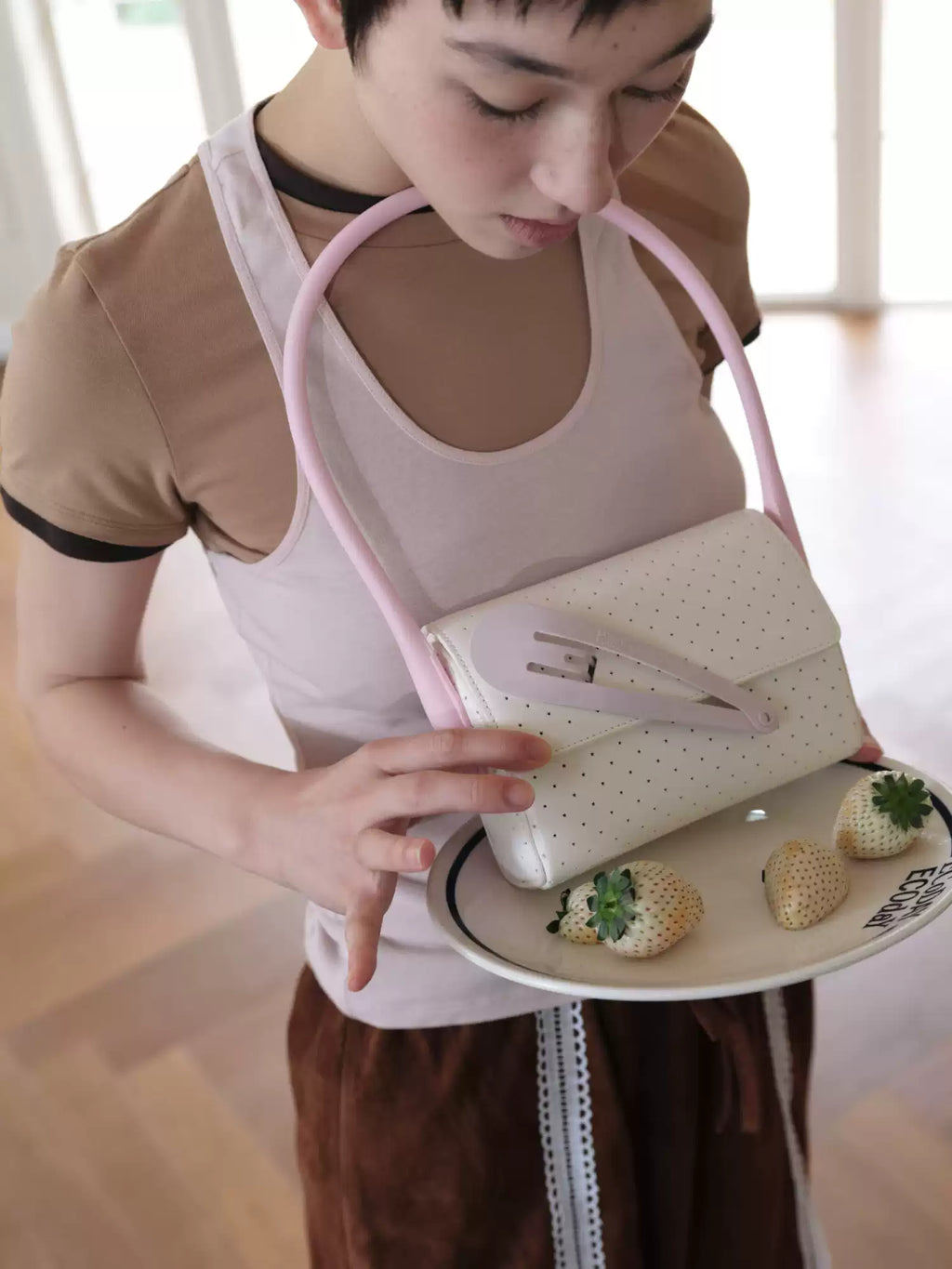 [cn | pre-order] ecoday x maelin polka hobo shoulder bag
