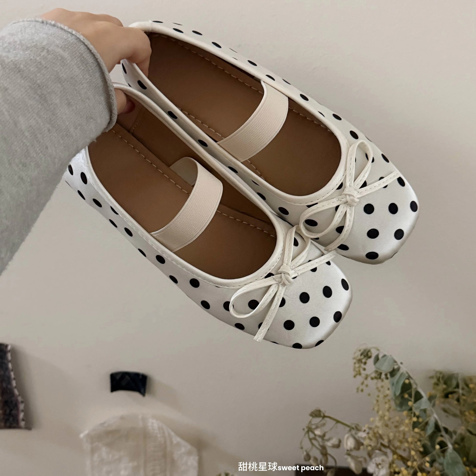 [cn | pre-order] polka dot mary janes shoes