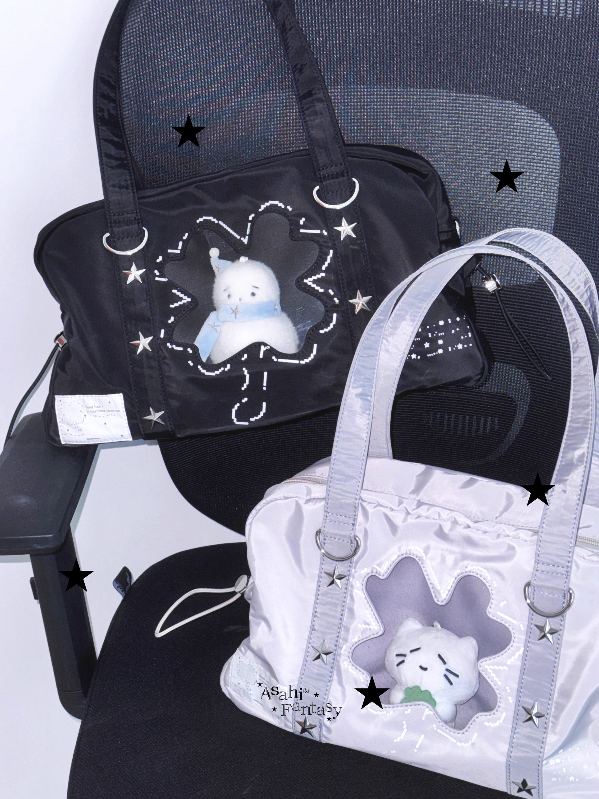 [cn | pre-order] asahi fantasy lucky clover kitty shoulder crossbody bag
