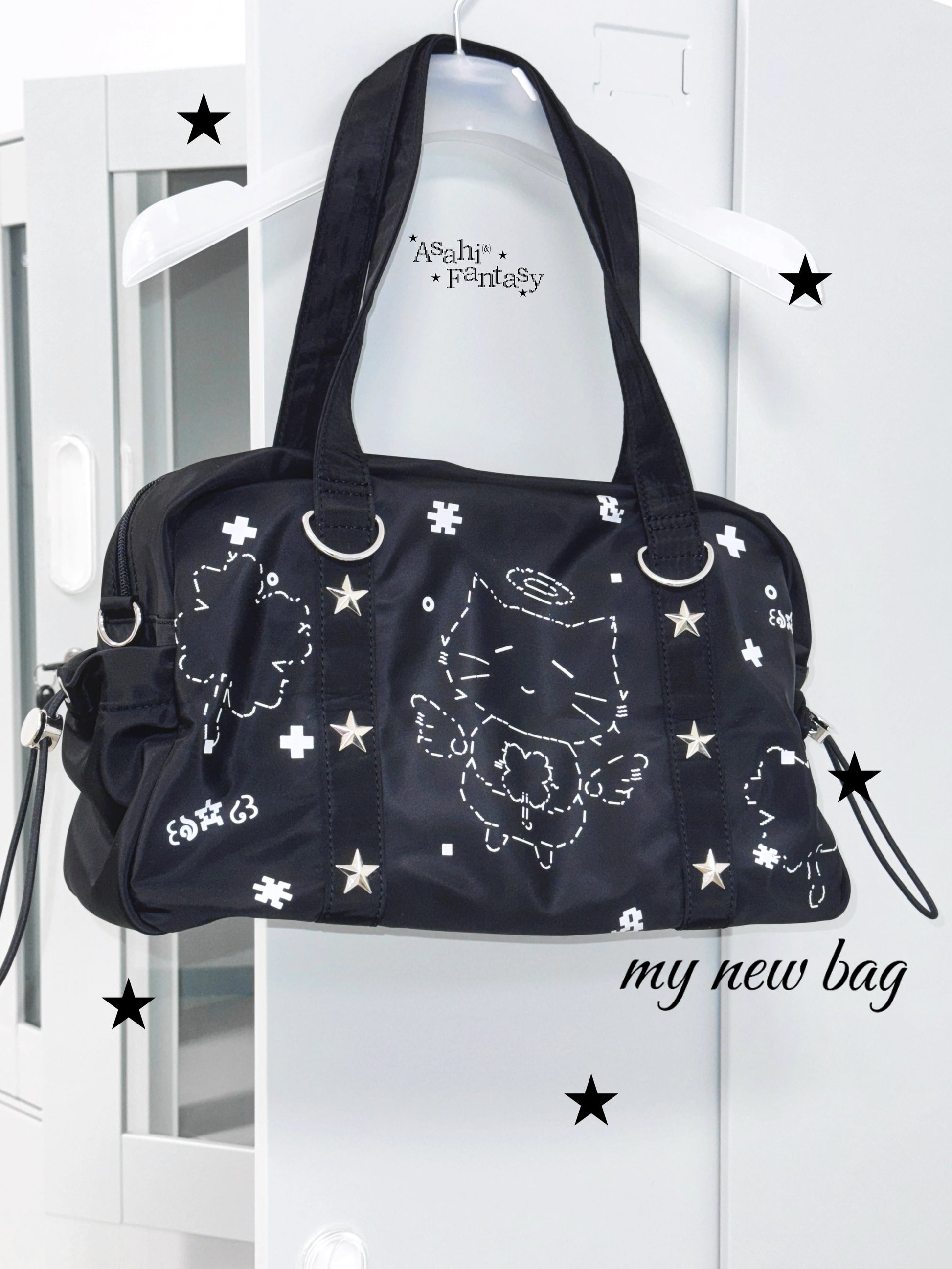 [cn | pre-order] asahi fantasy lucky clover kitty shoulder crossbody bag