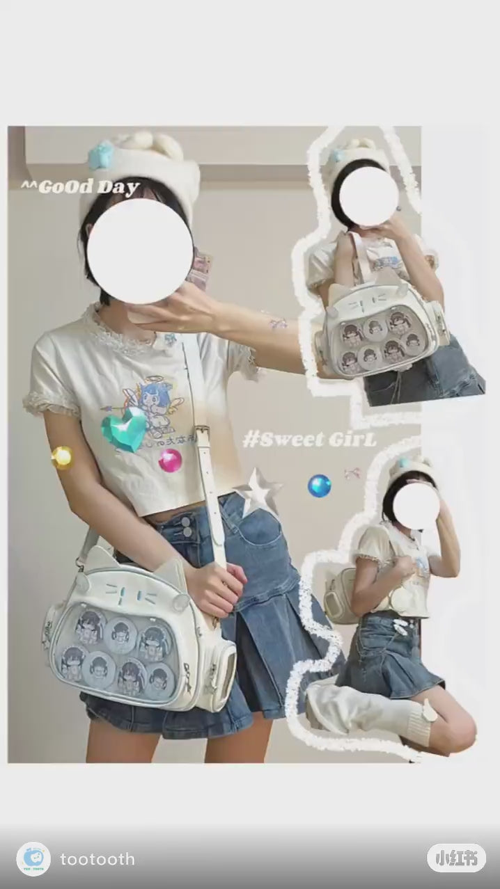 [cn | pre-order] tootooth kitty 3 way ita bag