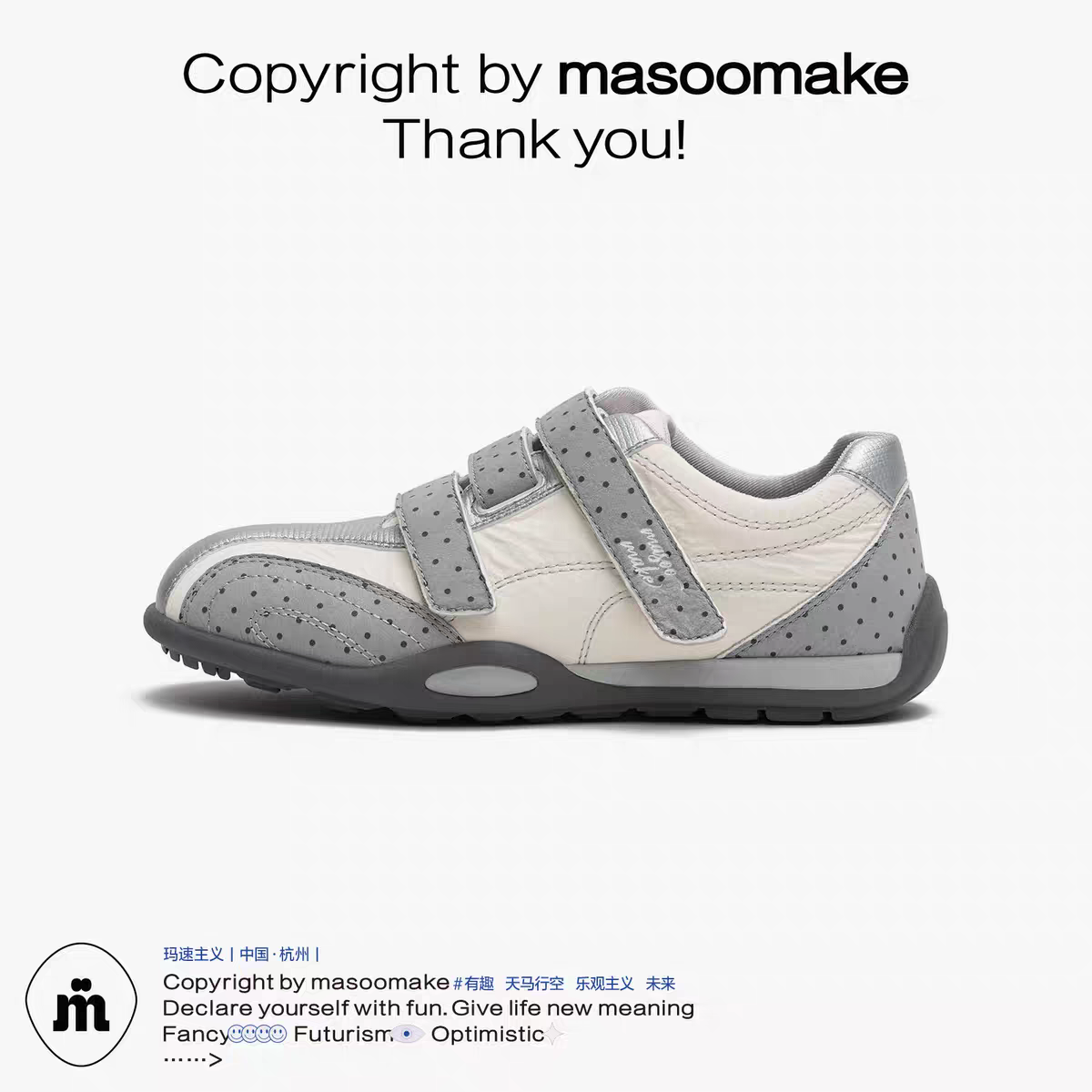[cn | pre-order] masoomake polka velcro sneakers