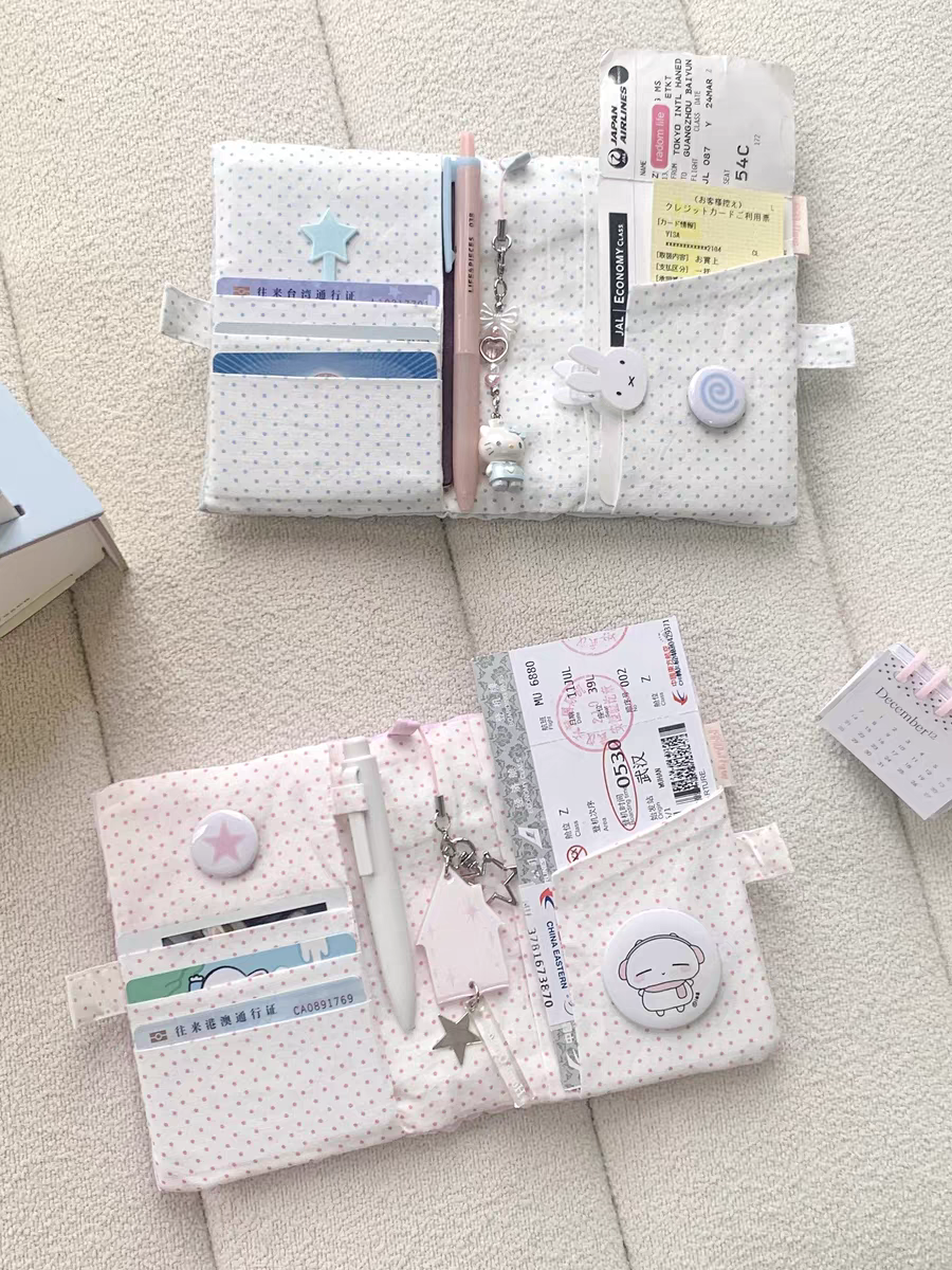 [cn | pre-order] star quilted puff travel passport holder
