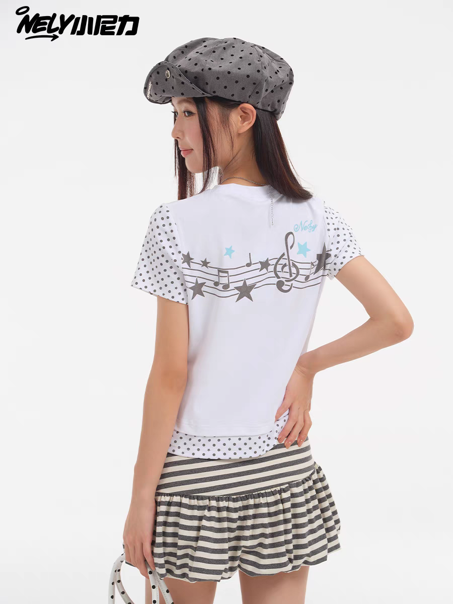 [NELY] musical notes shirt