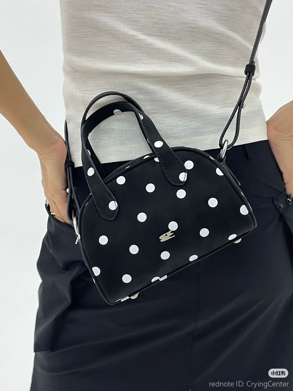 [cn | pre-order] crying center polka boston mini bag