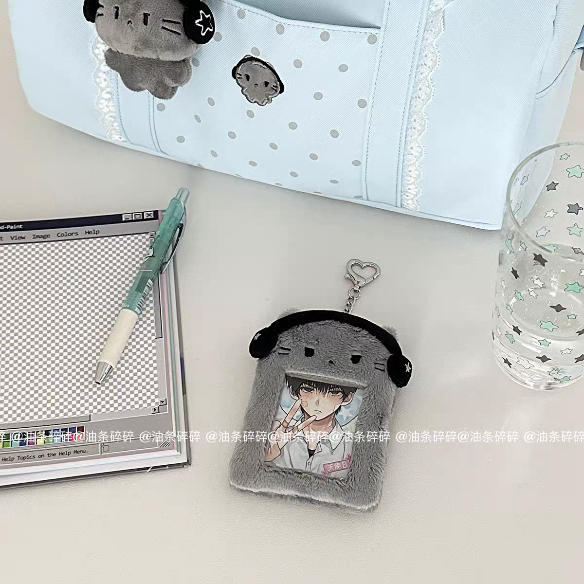 [cn | pre-order] biuiu black cat plush photocard holder