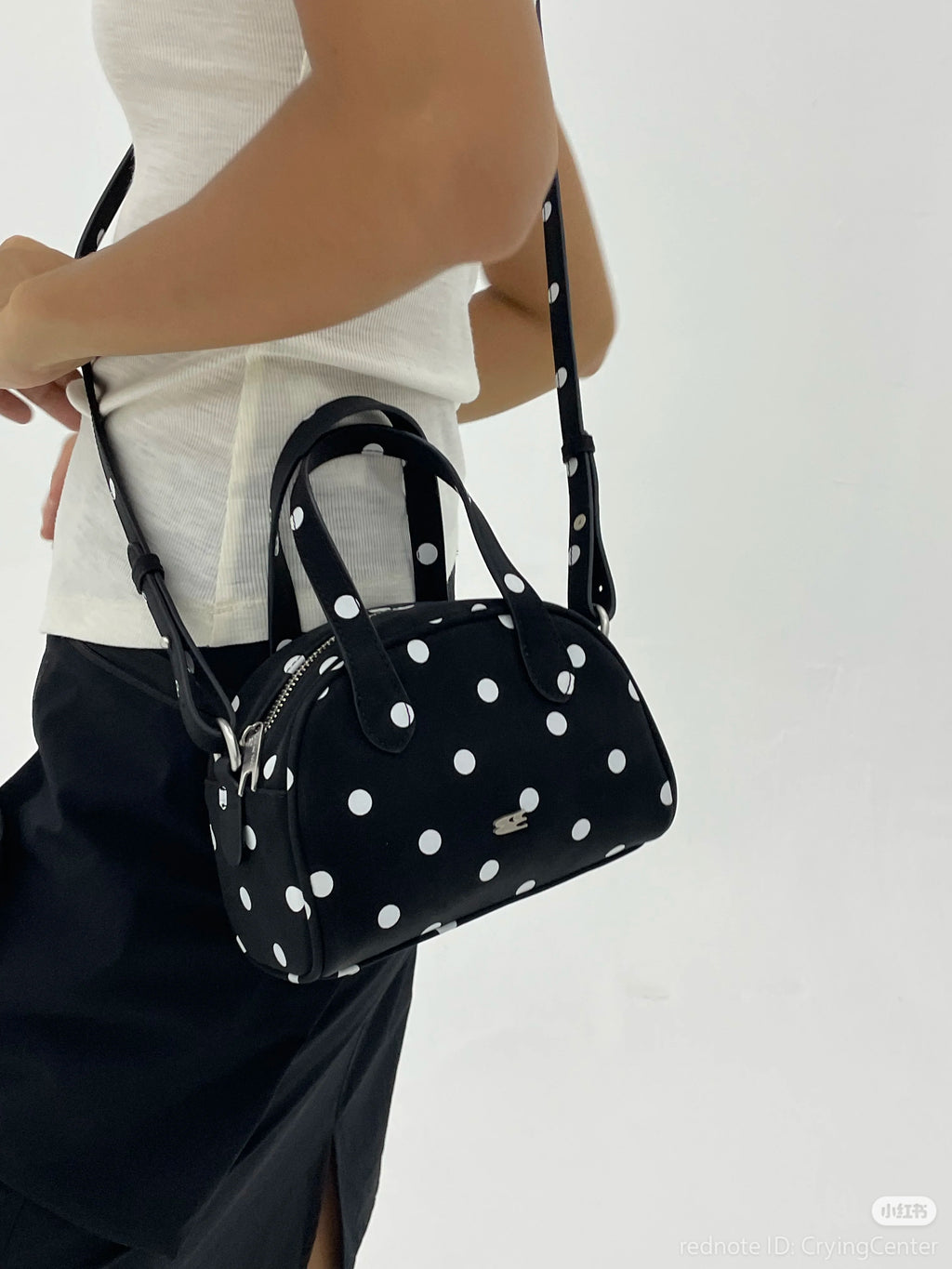 [cn | pre-order] crying center polka boston mini bag