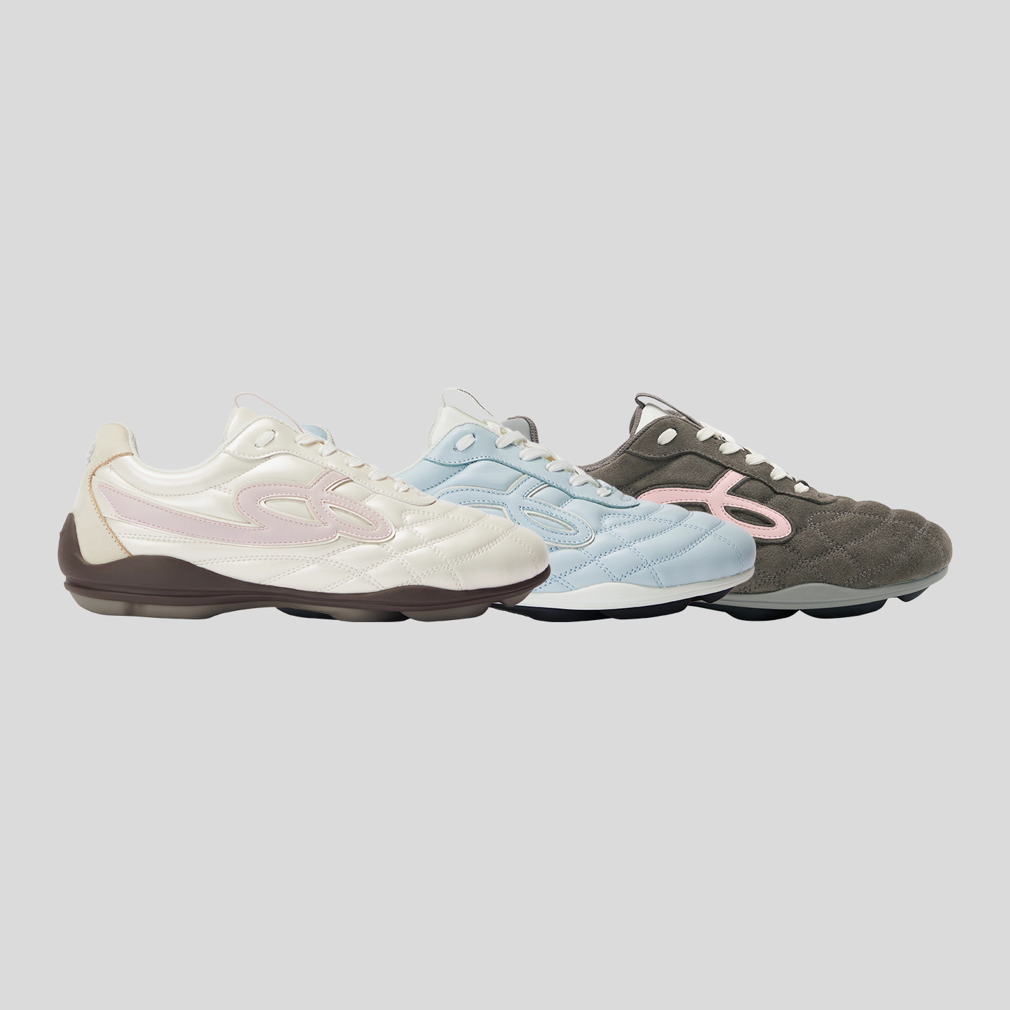 [cn | pre-order] goodbai thin sole lightweight sneakers - pink, blue, suede gray